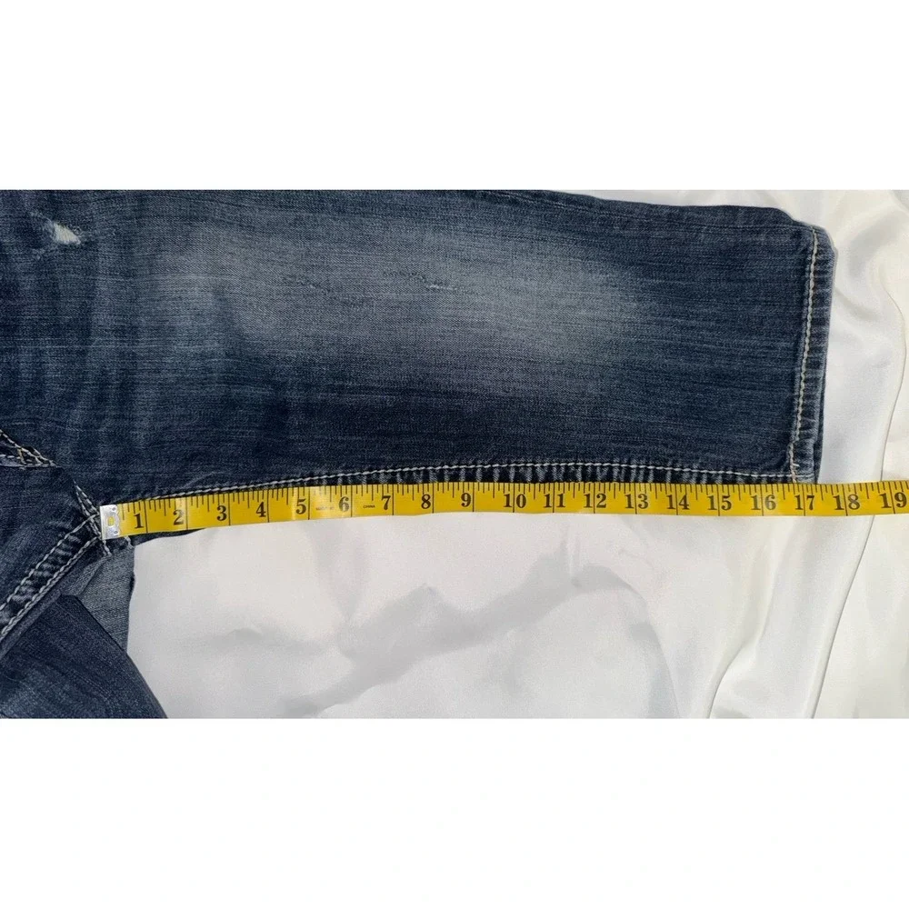 Silver jeans‎ low rise embellished wings capri jeans 32 (runs small in thighs) - Picture 12 of 12